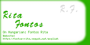 rita fontos business card